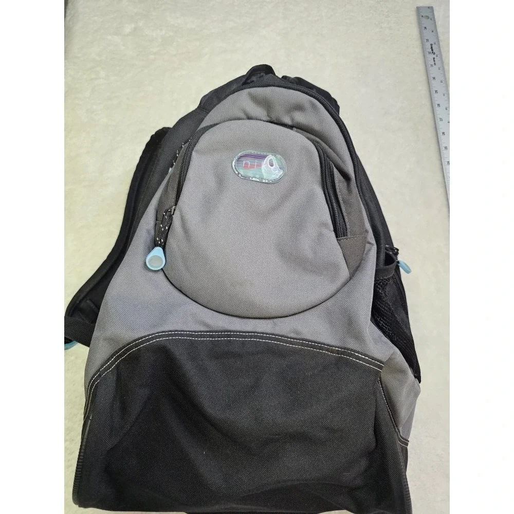 Nike Unisex‎ Gray Black Blue Nylon Backpack 2008 Gymbag Sports